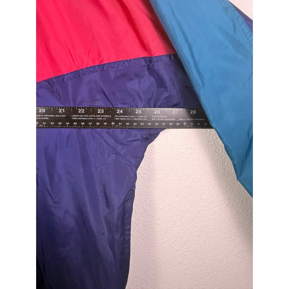 Vintage Nike Windbreaker Jacket Mens XL Colorblock Half Zip Red Blue Teal 90s